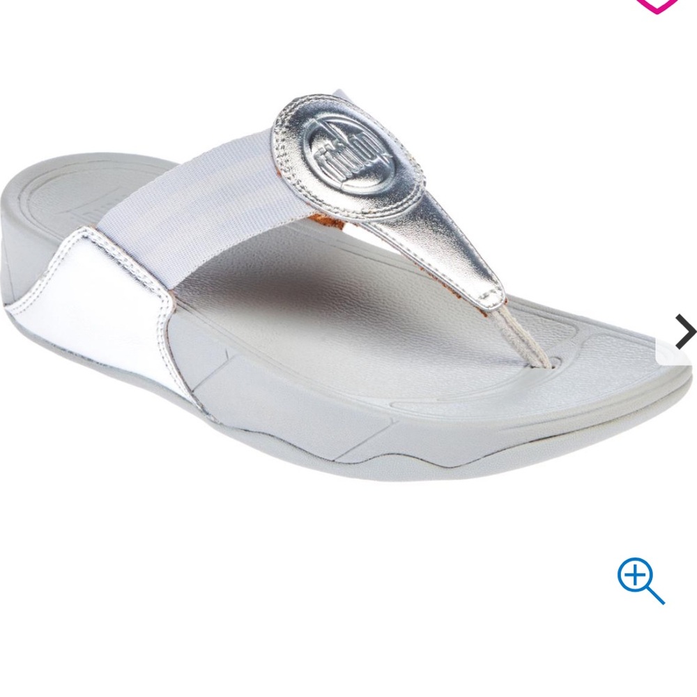Fitflop Silver and White Sandals